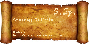 Stasney Szilvia névjegykártya