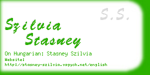 szilvia stasney business card